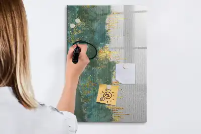 Quadro magnético de apagar a seco com padrão decorativo