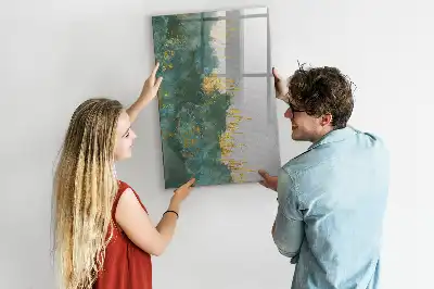 Quadro magnético de apagar a seco com padrão decorativo