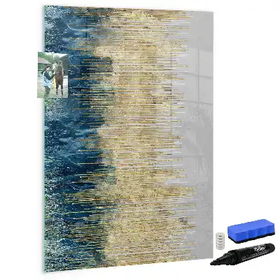 Quadro magnético de apagar a seco com padrão decorativo