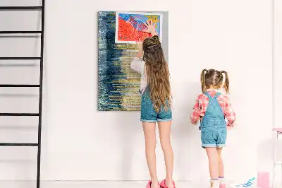 Quadro magnético de apagar a seco com padrão decorativo