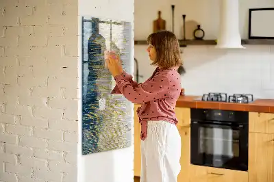 Quadro magnético de apagar a seco com padrão decorativo