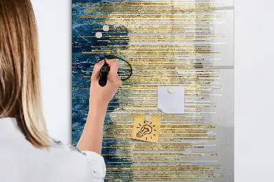Quadro magnético de apagar a seco com padrão decorativo