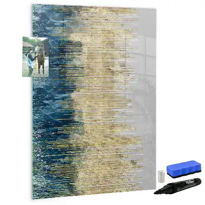 Quadro magnético de apagar a seco com padrão decorativo