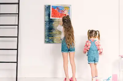 Quadro magnético de apagar a seco com padrão decorativo