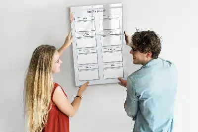 Quadro magnético de apagar a seco mural de visão