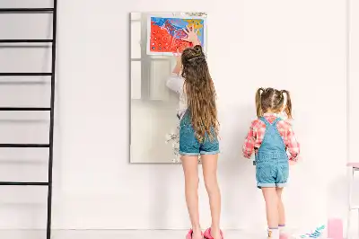 Quadro magnético de apagar a seco estampa de flores sutis