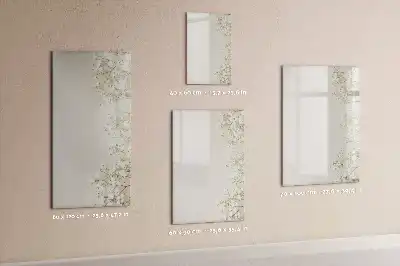 Quadro magnético de apagar a seco estampa de flores sutis