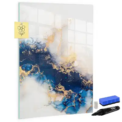 Quadro magnético de apagar a seco estilo mármore
