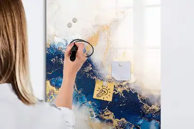 Quadro magnético de apagar a seco estilo mármore