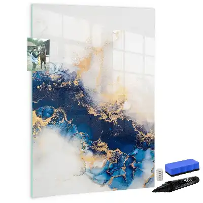 Quadro magnético de apagar a seco estilo mármore