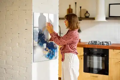 Quadro magnético de apagar a seco estilo mármore