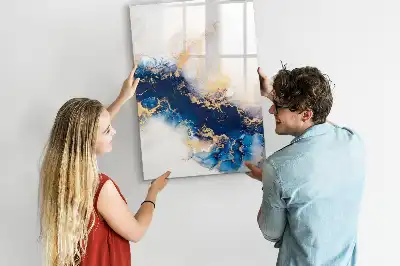 Quadro magnético de apagar a seco estilo mármore