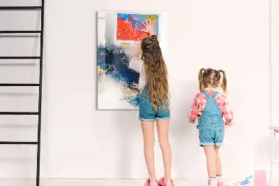 Quadro magnético de apagar a seco estilo mármore