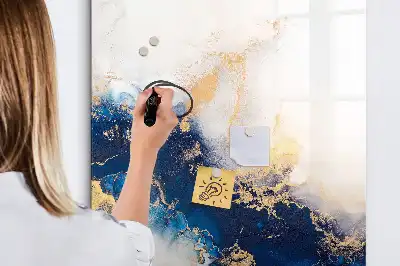 Quadro magnético de apagar a seco estilo mármore