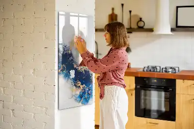 Quadro magnético de apagar a seco estilo mármore