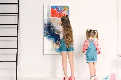 Quadro magnético de apagar a seco estilo mármore