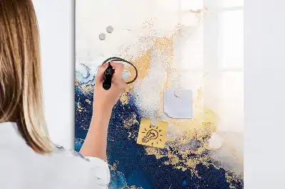 Quadro magnético de apagar a seco estilo mármore
