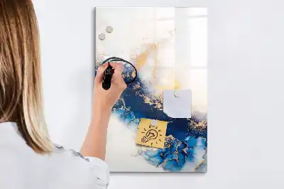 Quadro magnético de apagar a seco estilo mármore