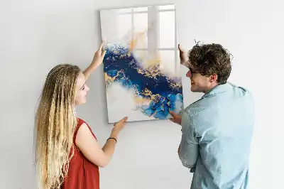 Quadro magnético de apagar a seco estilo mármore