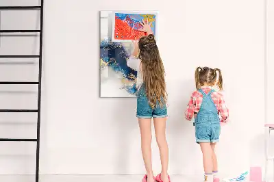 Quadro magnético de apagar a seco estilo mármore