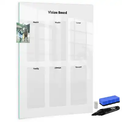 Quadro magnético de apagar a seco mural de visão