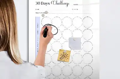 Quadro magnético de apagar a seco planner para 30 dias