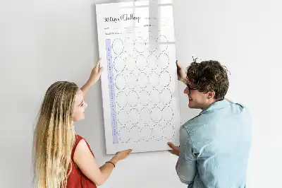 Quadro magnético de apagar a seco planner para 30 dias