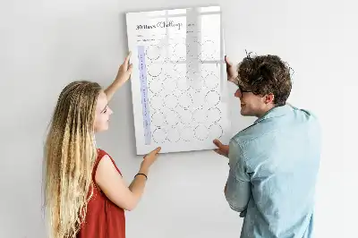 Quadro magnético de apagar a seco planner para 30 dias