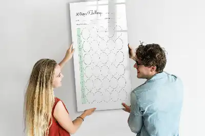 Quadro de apagar a seco magnético planner de desafios