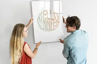 Quadro magnético de apagar a seco com estampa Olá verão
