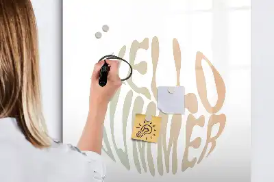 Quadro magnético de apagar a seco com estampa Olá verão