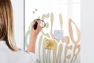 Quadro magnético de apagar a seco com estampa Olá verão