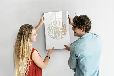 Quadro magnético de apagar a seco com estampa Olá verão