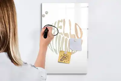 Quadro magnético de apagar a seco com estampa Olá verão