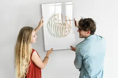 Quadro magnético de apagar a seco com estampa Olá verão