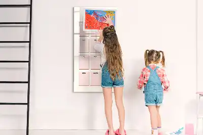 Calendário de aniversários com quadro magnético de apagar a seco com superfície magnética apagável