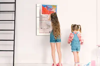 Calendário de aniversários com quadro magnético de apagar a seco com superfície magnética apagável