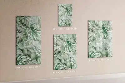 Quadro magnético de apagar a seco estampa de folhas em aquarela