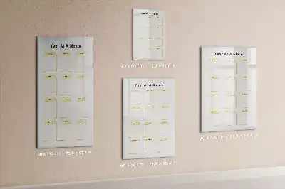 Planner anual quadro de apagar a seco magnético