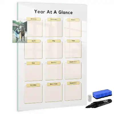 Planner anual quadro de apagar a seco magnético