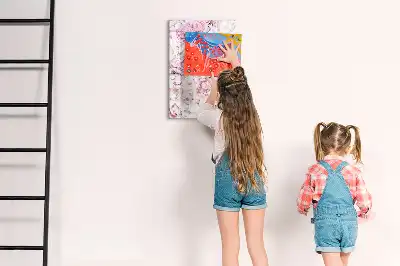 Quadro magnético de apagar a seco com estampa de rosas