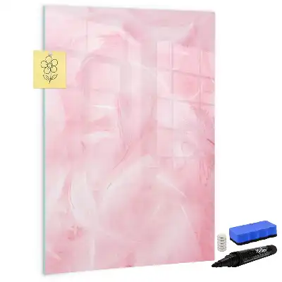 Quadro magnético de apagar a seco estampa penas sutis