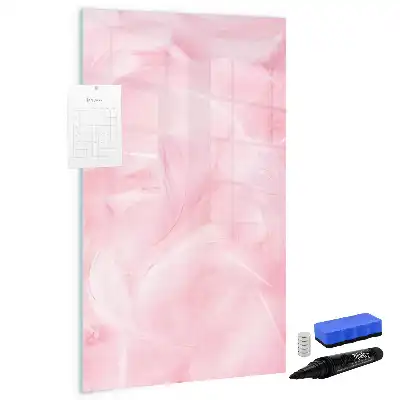 Quadro magnético de apagar a seco estampa penas sutis