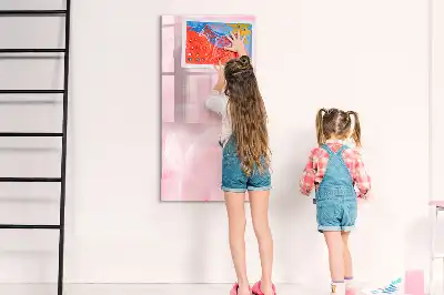 Quadro magnético de apagar a seco estampa penas sutis