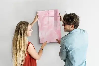 Quadro magnético de apagar a seco estampa penas sutis