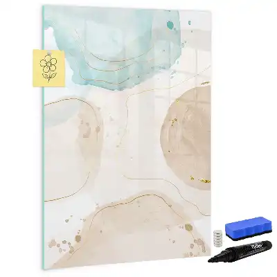 Quadro magnético de apagar a seco pontos pastel