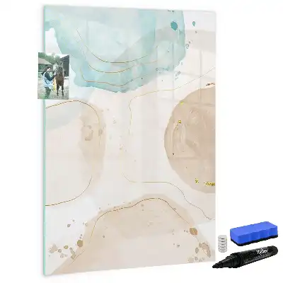 Quadro magnético de apagar a seco pontos pastel