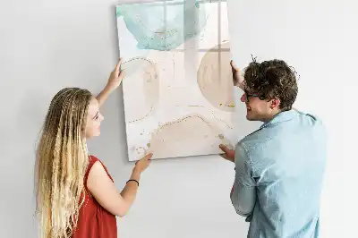 Quadro magnético de apagar a seco pontos pastel