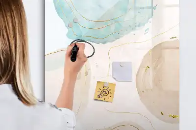 Quadro magnético de apagar a seco pontos pastel