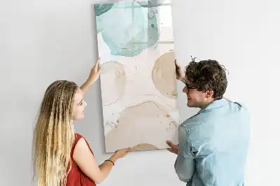 Quadro magnético de apagar a seco pontos pastel